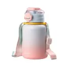 Baicc 600 ml thermos with straw and strap, lilac gradient