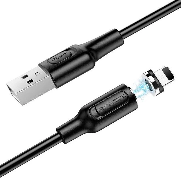 USB Кабель Borofone BX41 Amiable magnetic Lightning (Чорний)