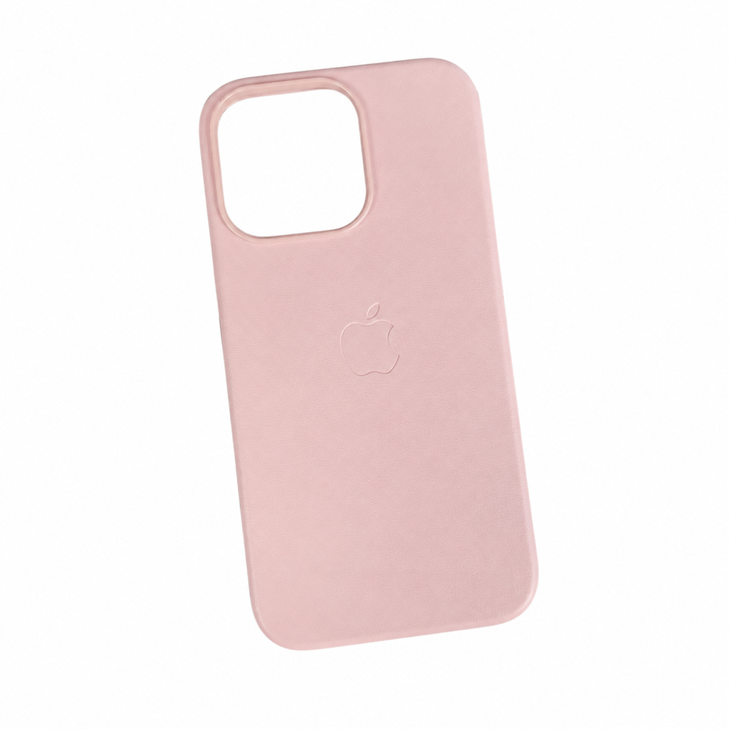 Накладка Leather Case WCMS +MagSafe Box IPhone 14 Pro пудра