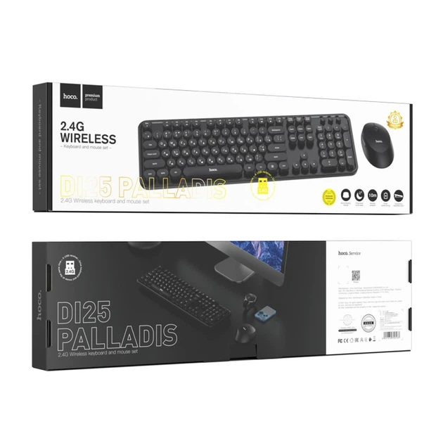 Wireless keyboard + case set Hoco Palladis DI25 Black