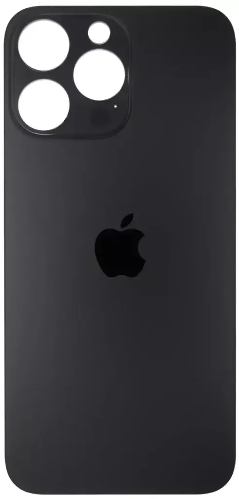 Back glass of the Apple iPhone 14 Pro Max Space black (dark gray) (Big Hole)