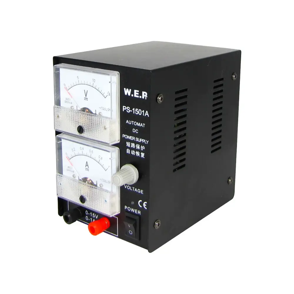 Laboratory power supply WEP PS-1501A with analog display, compact