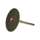 Drill attachment, reinforced cutting disc d=32 mm, shank d=3 mm