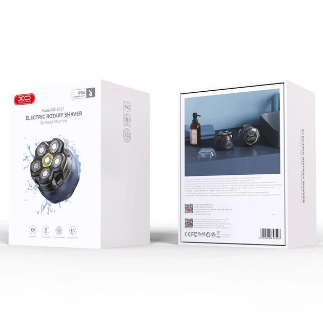 Бритва XO CF21 електрична ротаційна 1400mAh 5W (Синій)