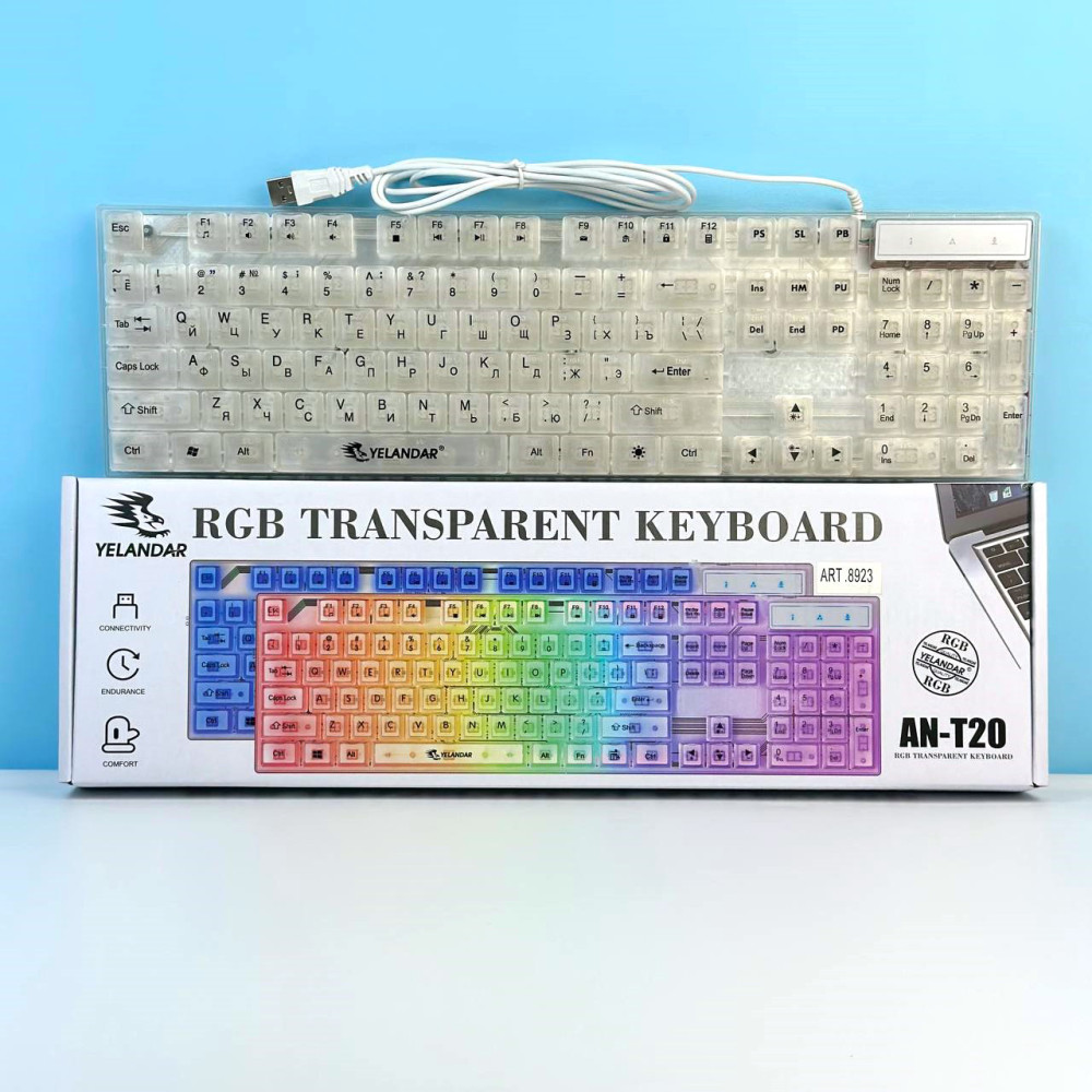 YELANDAR AN-T20 wired keyboard with multi-color backlight