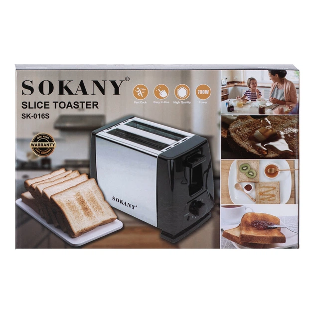 Тостер SOKANY HJT-016S 6 режимів, чорний