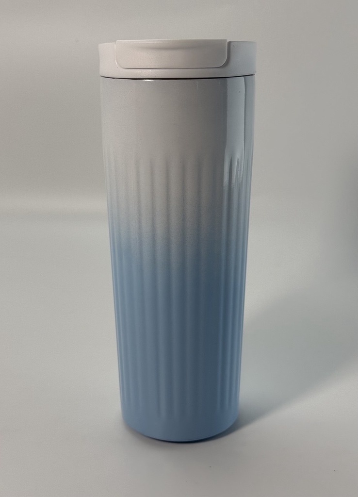 SEYGM 500 ml thermos cup with flip lid, blue gradient