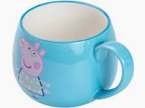Ceramic cup Peppa Pig 400 ml, blue