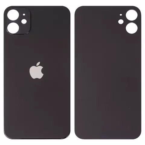Задня панель корпусу для iPhone 11, чорна, не потрібно знімати скло камери, big hole