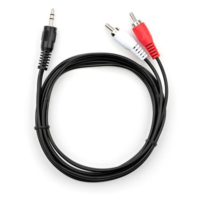 3.5-3RCA (tulip) cable Premium black 1.5m