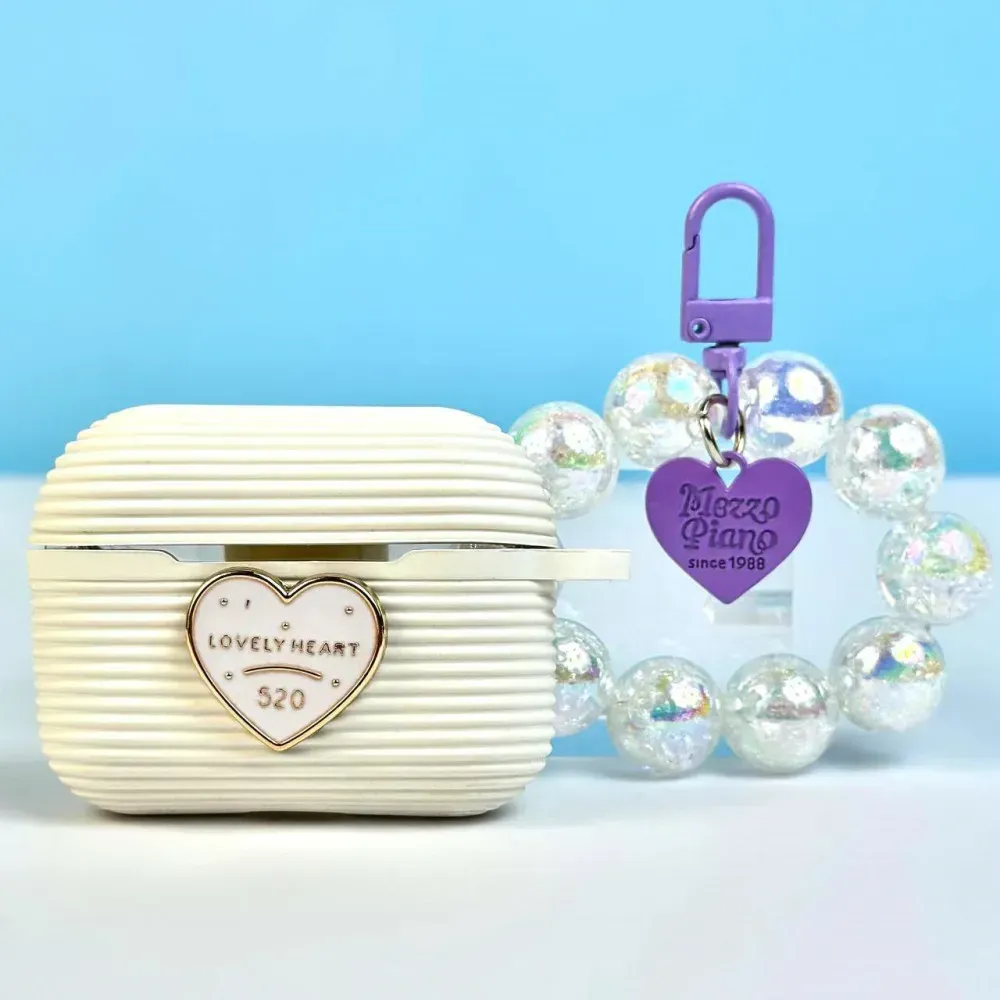 Silicone case Lovely Heart for AirPods 1/2 white