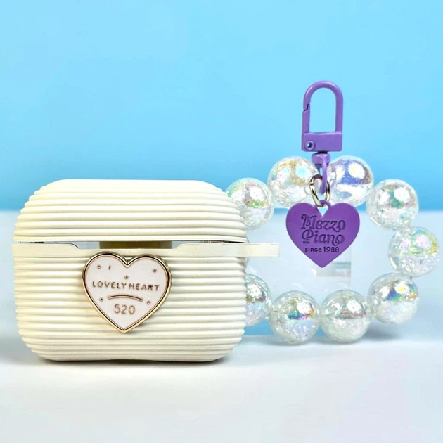 Silicone case Lovely Heart for AirPods 3 білий