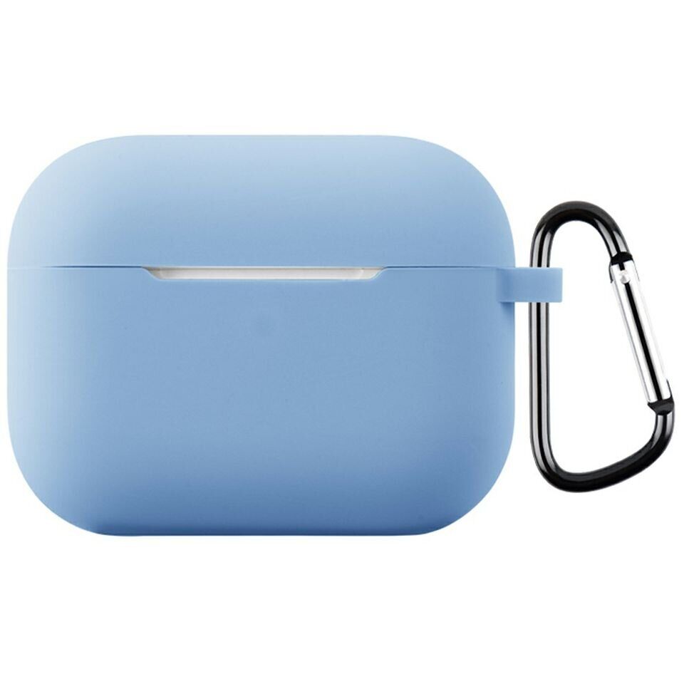 Silicone case З яблуком для AirPods Pro 2 блакитний холодний