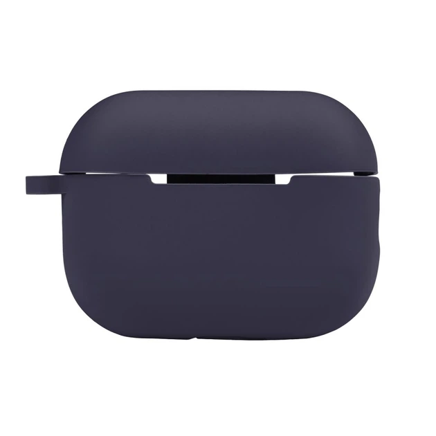 Silicone case З яблуком для AirPods Pro 2 чорно синій