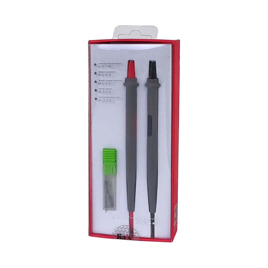 Kaisi K-2205 multimeter probes, 1000V, 20A, high quality with removable thin tips (0.18 mm)