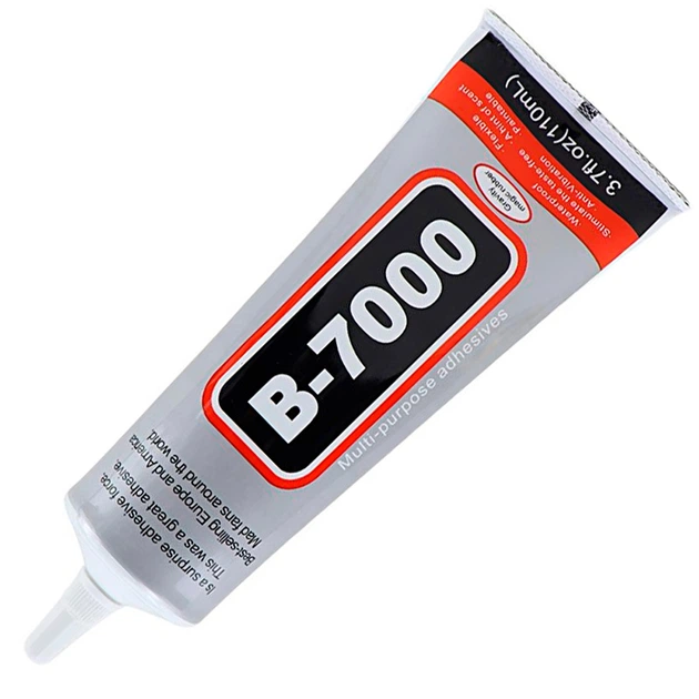 Silicone Glue B-7000 (110 ml) transparent, metal dispenser.