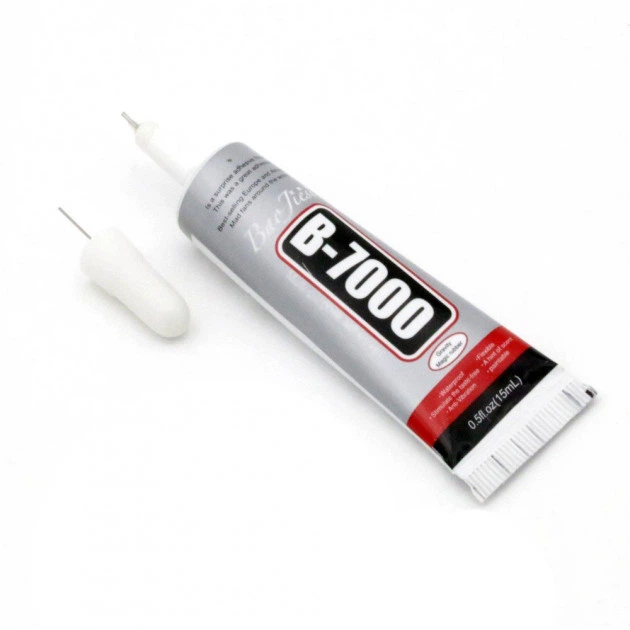 Silicone Glue B-7000 (15 ml) transparent, metal dispenser.