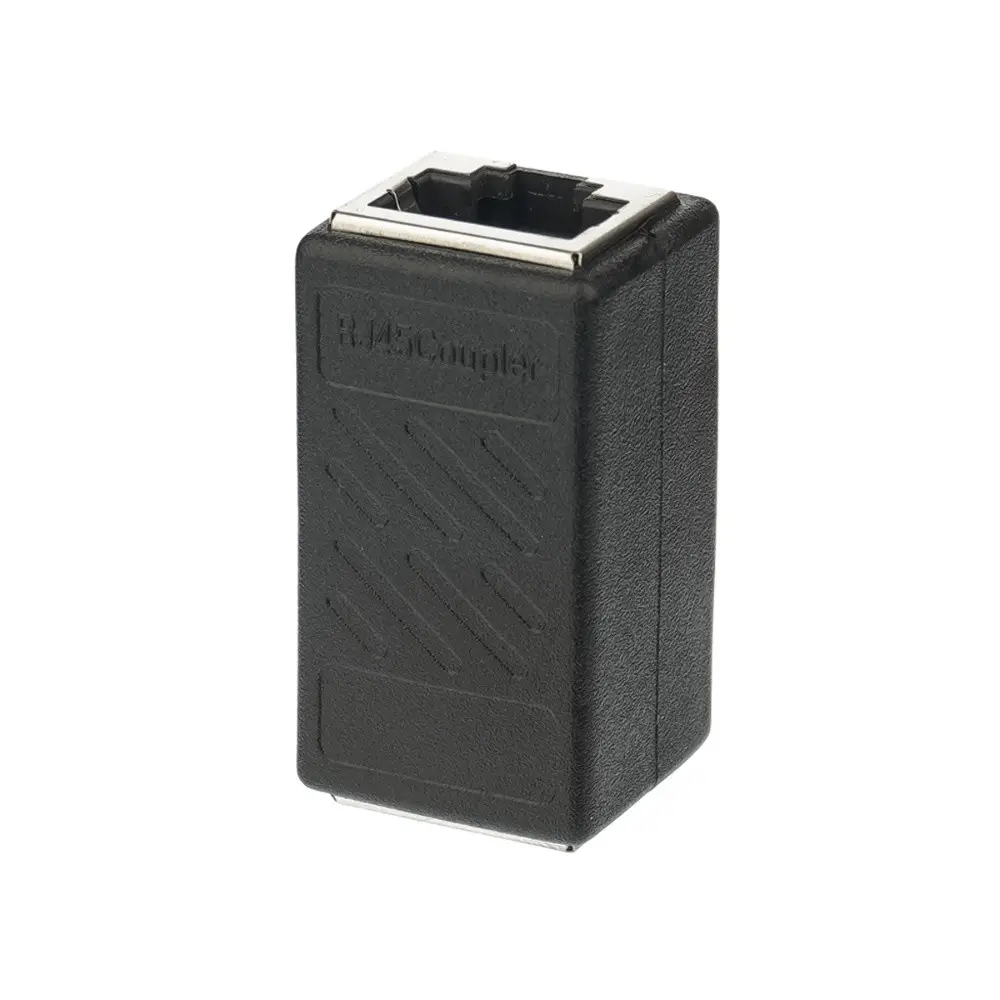 RJ45 to RJ45 connector adapter black