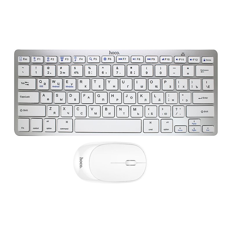 Wireless keyboard and mouse set Hoco DI05 (ENG/RUS) white