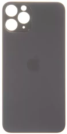 Задня панель корпусу для iPhone 11 Pro, сіра, не потрібно знімати скло камери, big hole, matte space gray
