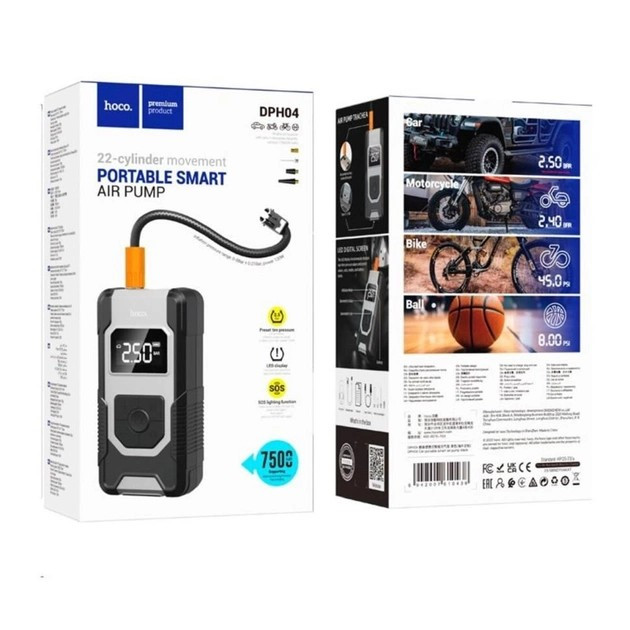 Car portable air pump Hoco Dph04 Black