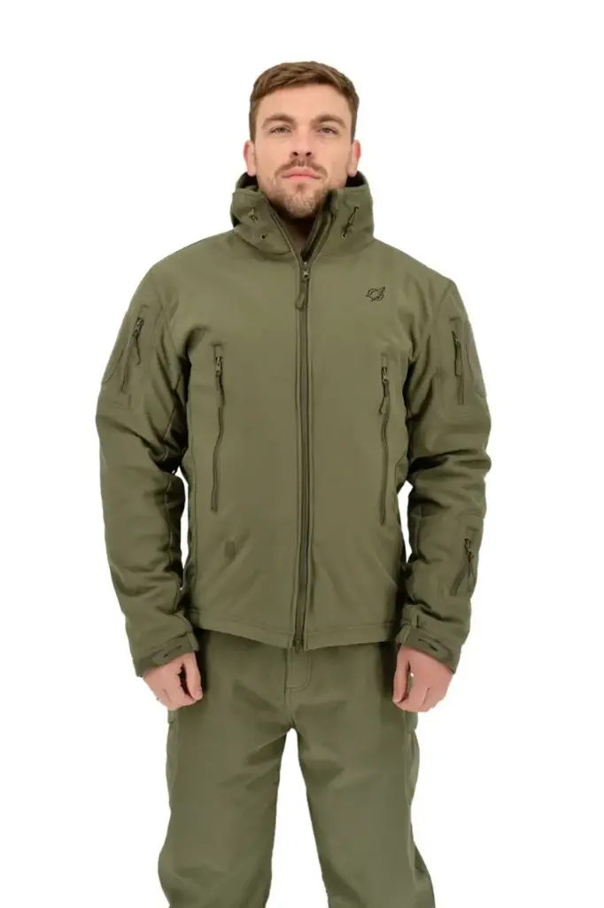 Зимова тактична куртка Eagle Soft Shell WJ-17 із флісом Green Olive L