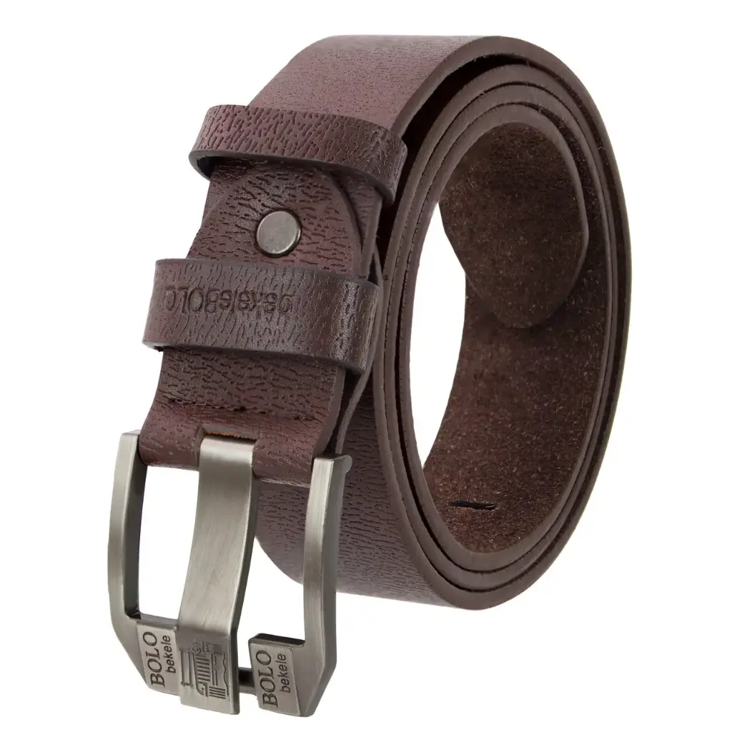 Чоловічий ремень Bolo Bekele B-02 125 см Brown
