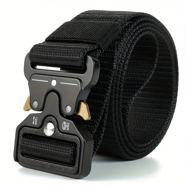 Ремінь тактичний Assault Belt із металевою пряжкою 140 см Чорний