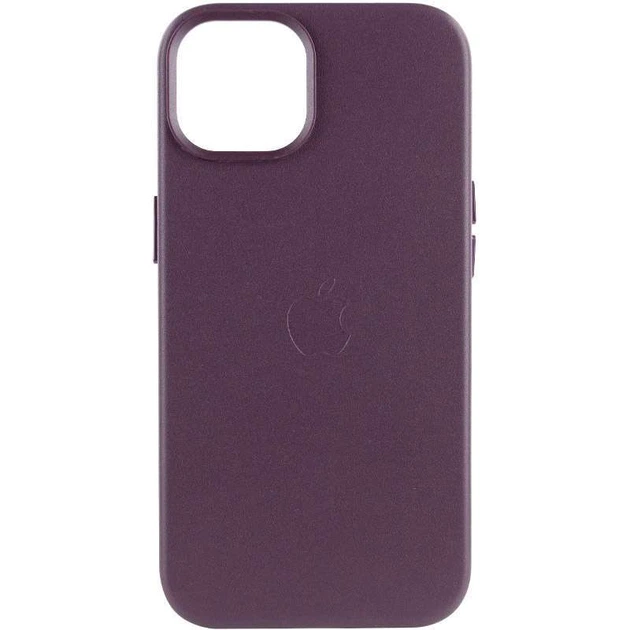 Накладка Leather Case WCMS+MagSafe Box IPhone 14 фіолетовий