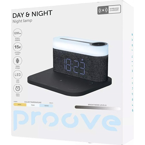 Нічник із Бездротовою Зарядкою Proove Day & Night