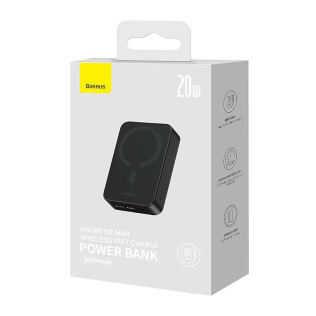 Power bank Baseus Magnetic Mini Wireless Fast Charge 20W 20000 mAh (PPCX1500xx) Black