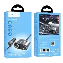 Car charger Hoco Hoco Z51 Establisher 147W(2C;3A) 2-in-1 (Gray)