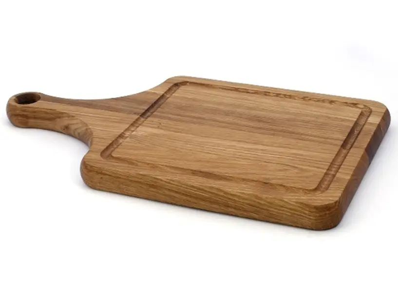 The board is rectangular 20*35 cm, dark ash.