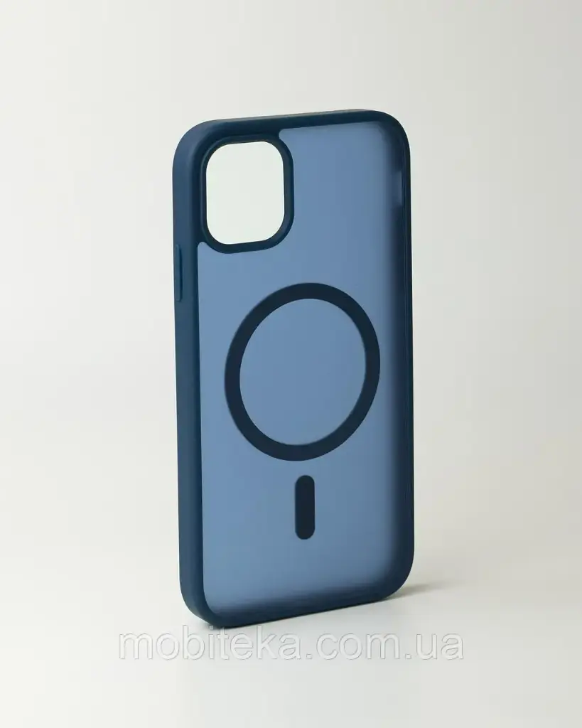 Чохол накладка Color Matte Camera MagSafe IPhone 12/12 Pro синій