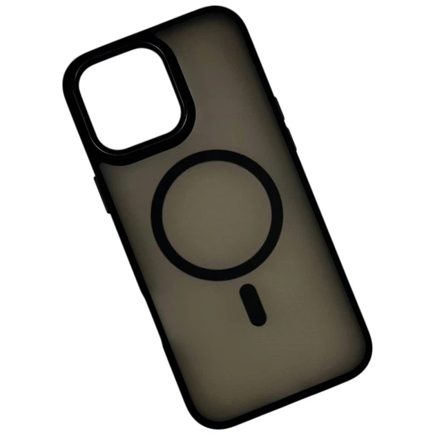 чохол накладка Color Matte Camera MagSafe IPhone 12/12 Pro чорний