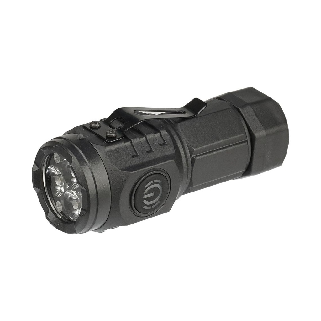 LED фонарик акумуляторний L-S60 потрійний 600 mAh black