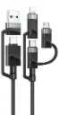 Borofone BU51 6-in-1 USB/C to iP/Micro/Type-C USB Cable (L=1.2M) (Black)