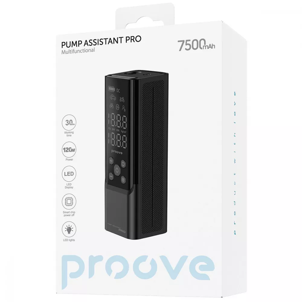 Автомобільний насос Proove Pump Assistant Pro 120W 7500mAh
