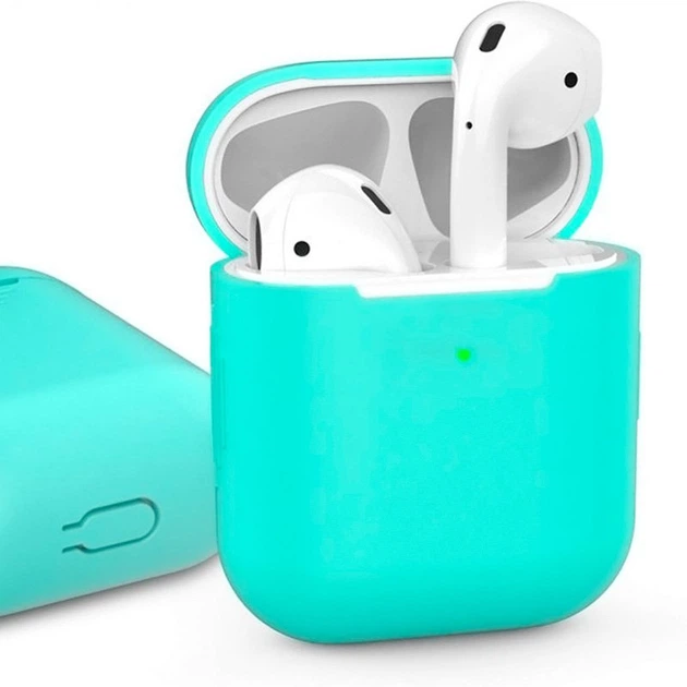 Silicone case Hang Case Colorful for AirPods 1/2 mint
