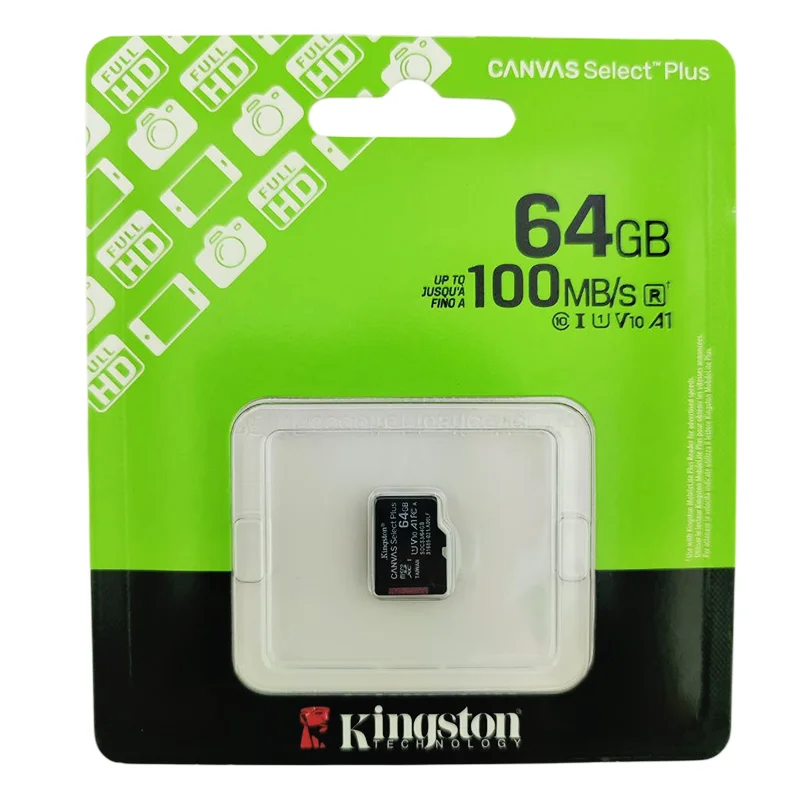 Карта пам'яті Micro SD 64GB (10) (-adapter) Kingston Canvas Select Plus UHS-I