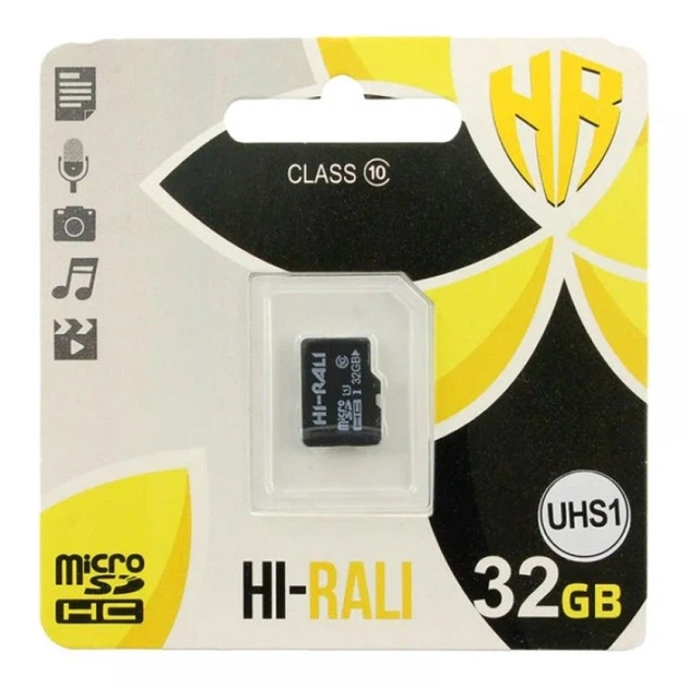 Карта пам'яті Micro SD 32GB (10) (+adapter) Hi-Rali UHS-II