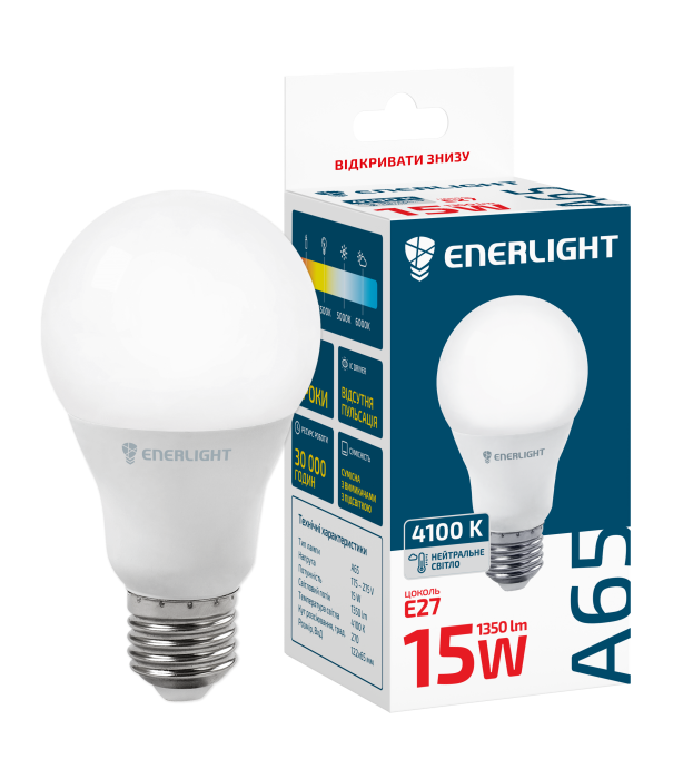 LED LED ENERLIGHT A65 15W 4100K E27