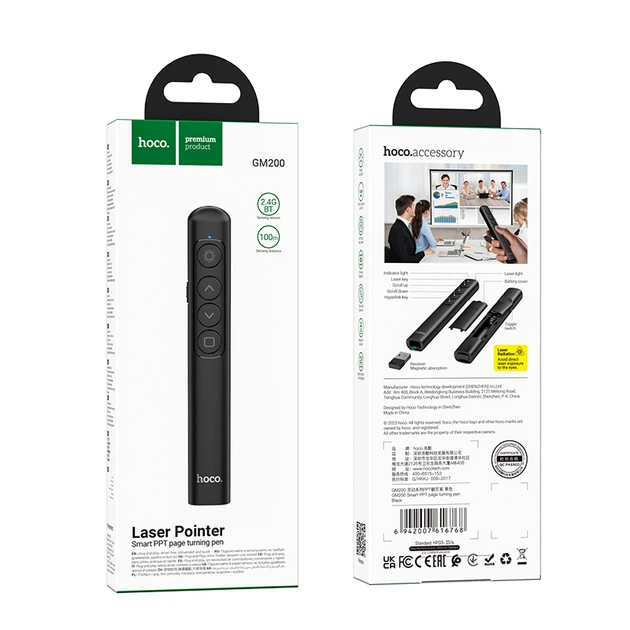 Presenter with laser pointer Hoco GM201 black