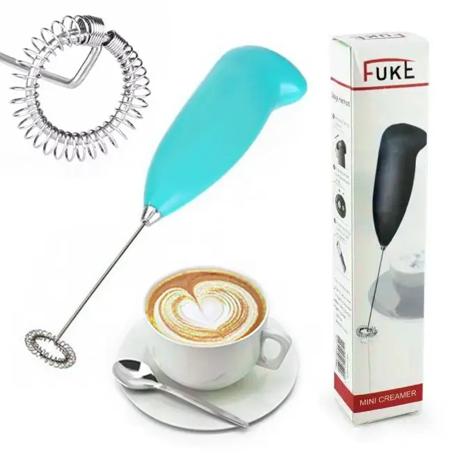 Капучинатор міксер для вершків FUKE coffie mixer (Блакитний)