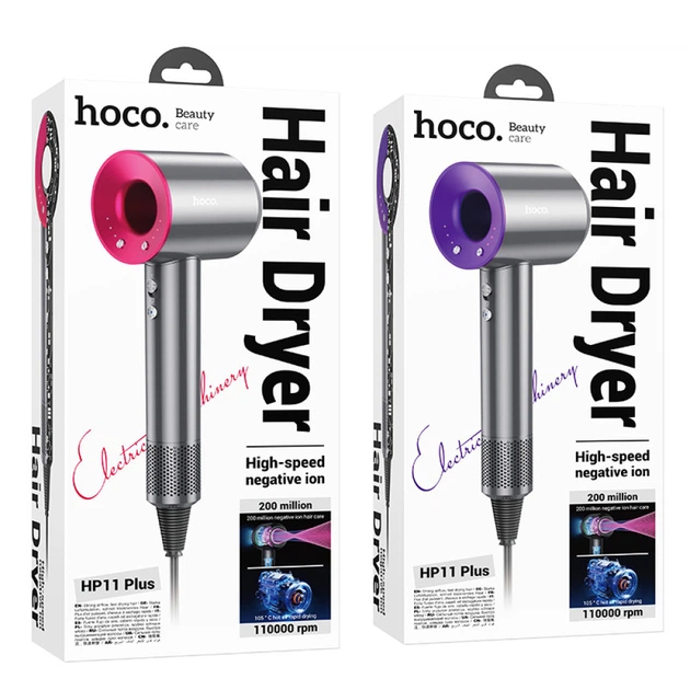 Hoco HP11 Plus Hair Dryer with Negative Ionization 1380W-1600W (Purple)