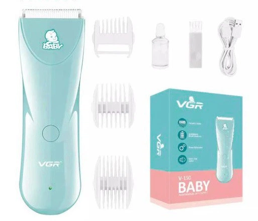 Children's (trimmer) for haircut VGR V-150 BLUE, 3 safe attachments, silent, IPX7 (Mint)