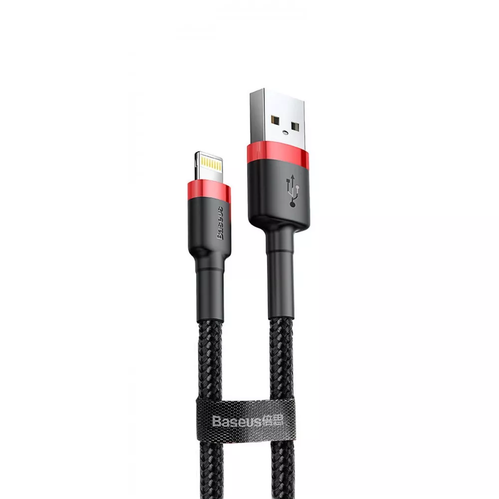 USB cable Baseus Cafule Lightning Cable 2.4A (1m) (red/black)