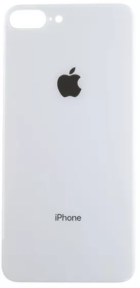 Заднє скло корпусу для Apple iPhone 8 Plus White (біле) (Big hole)