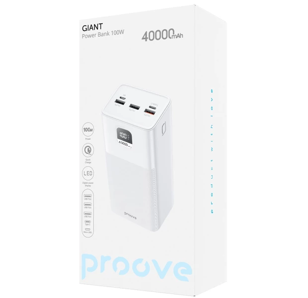 Павербанк Батарея Proove Giant 100W 40000mAh