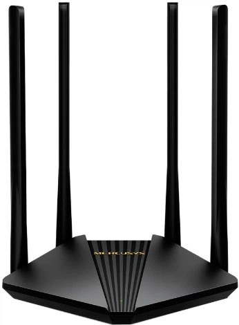 Wi-Fi роутер Mercusys MR30G Gigabit 2xFE LAN/1xFE WAN/802.11n/2.4ГГц/5ГГц/4 антени чорний